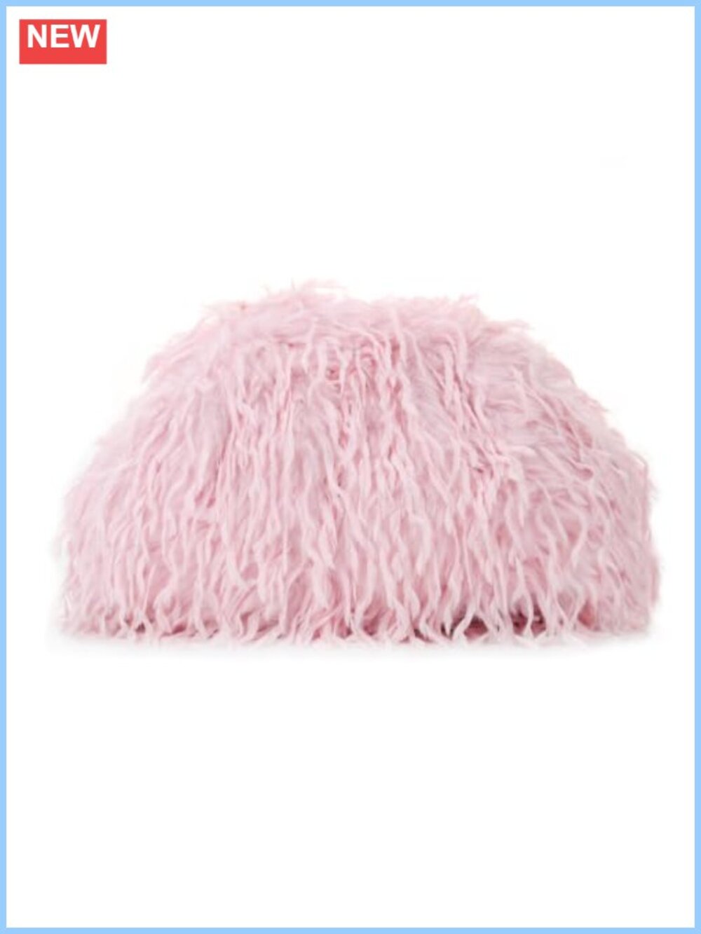 Fuzzy Faux Fur Clutch Evening Bag with Detachable Chain Strap
